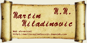 Martin Miladinović vizit kartica